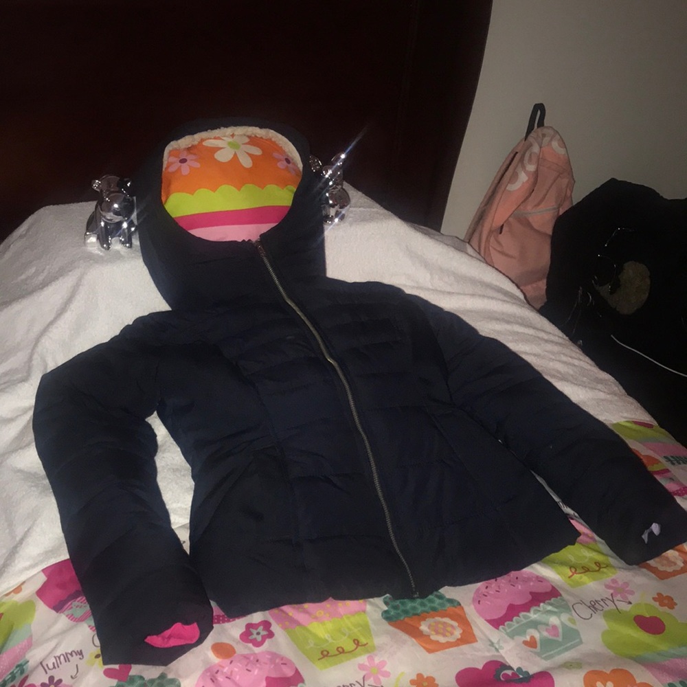 Hollister Navy Blue Coat extra small